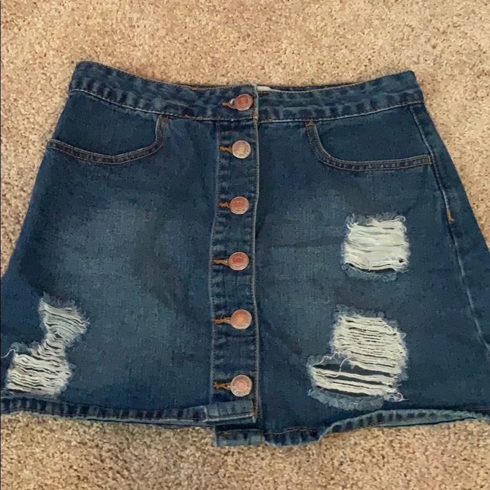 Cute Forever21 Mini Denim Skirt